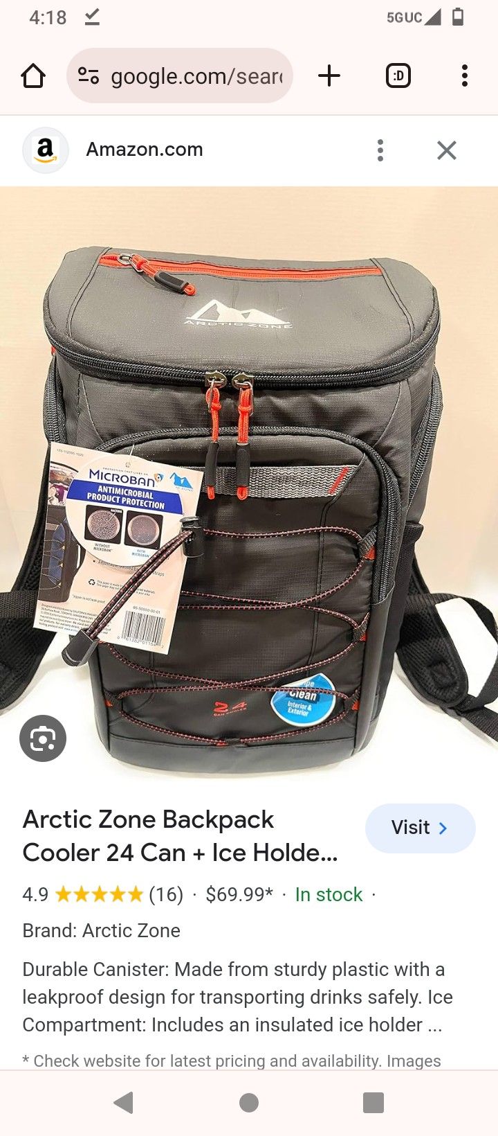 Arctic Zone Cooler Backpack