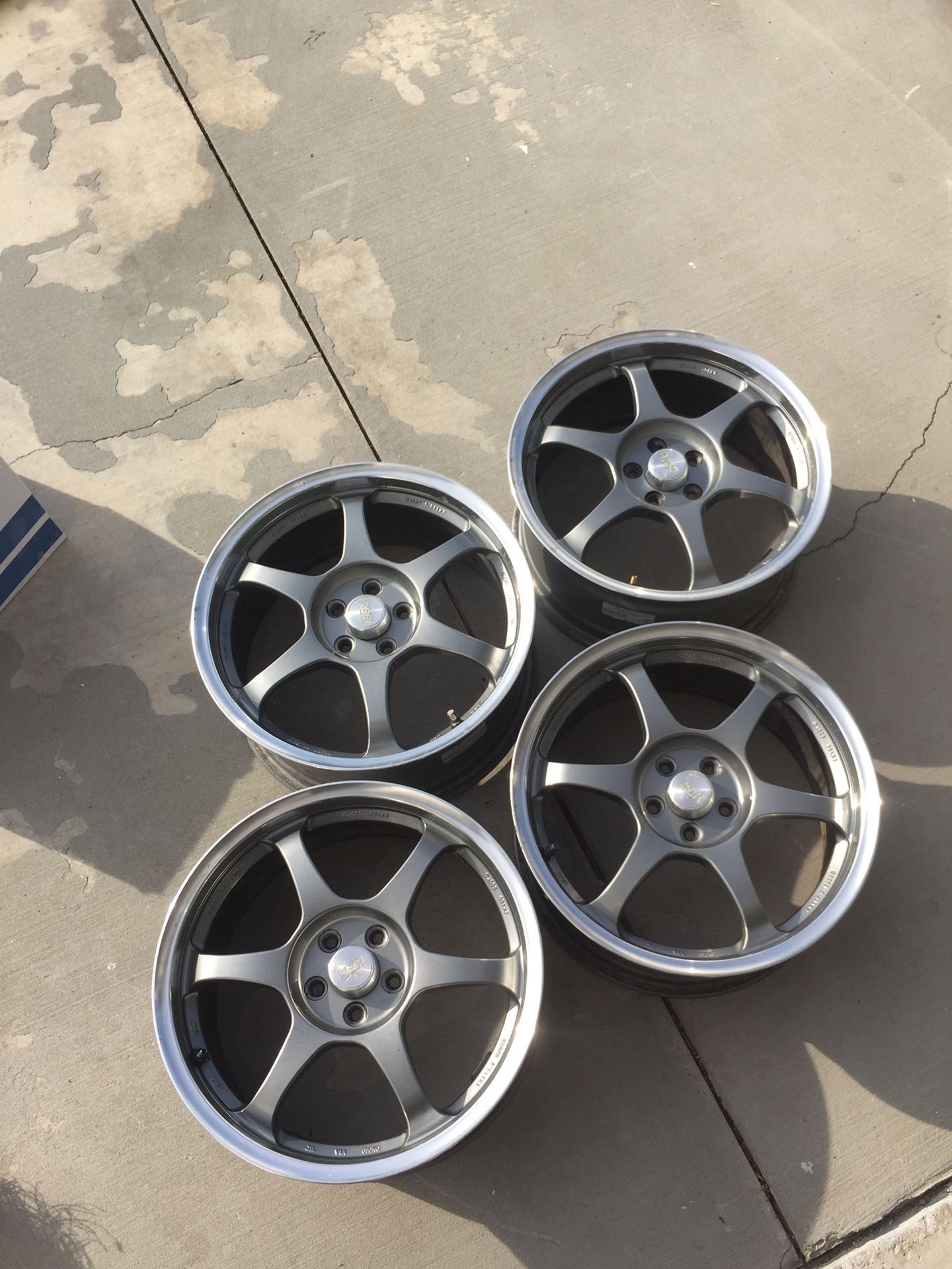 SSR Type C SSF 17x7.5 +48 5x100 wheels (work enkei volk)