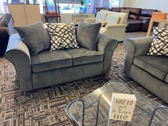 GRAY SOFA AND LOVESEAT // WE DELIVER 