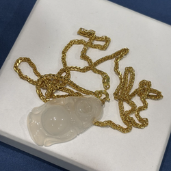 925 Buddha Jade Charm