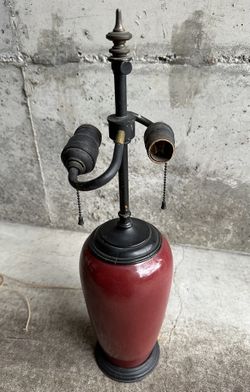 Ceramic arts & crafts lamp 1920s possibly by Paul Revere Pottery 