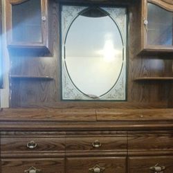Wardrobe With Mirror And And Top Cupboard 