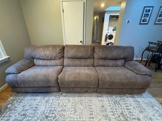 Comfy Brown Recliner Sofa