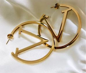 Gold Designer Hoop Earring