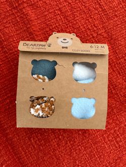 Bearpaw Baby Cozy Socks 4-Pack 6-12M