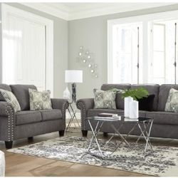 Fabric sofa and loveseat 