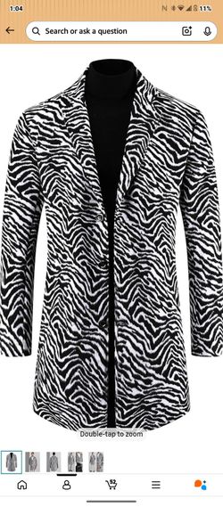 Zebra trench coat