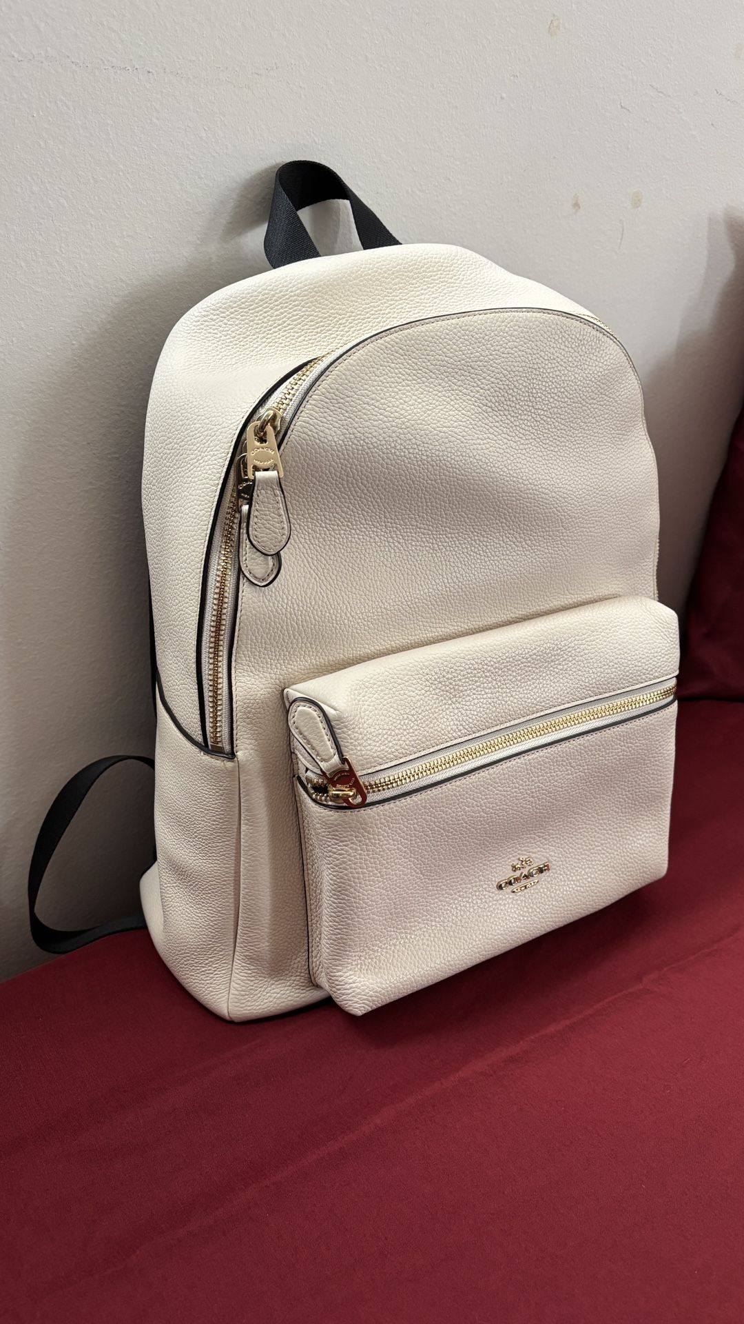white coach backpack