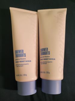 2 NEW Supersuite Gimmie flowers  Shower Thoughts Daily Reset Scrub (8oz) For $20/$20 Por Los 2