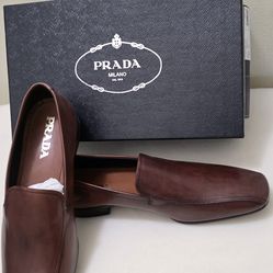 Prada, Men's Loafer, Brown, Size 11 M