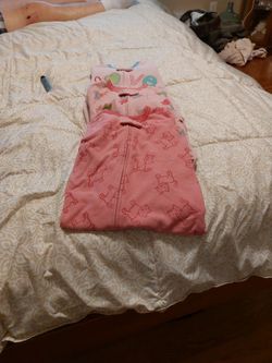 2 Pair Of Soft Footie Pajamas For Baby Girl 