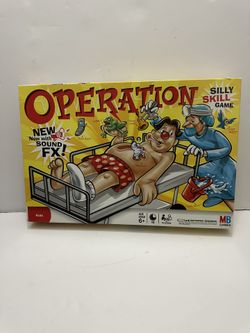 MB Games Operation Board Game – Silly Skill Game w/ Sound FX