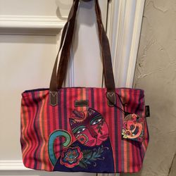 Laurel Burch Elena Cat Medium Tote