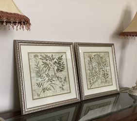 Framed Wall Art Botanical Garden With Glass (Set of 2 )