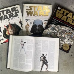 Hard Cover Star Wars Encyclopedia and 3 Visual Dictionaries