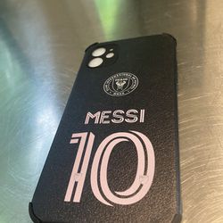IPhone 11 Leather cover case Messi 10