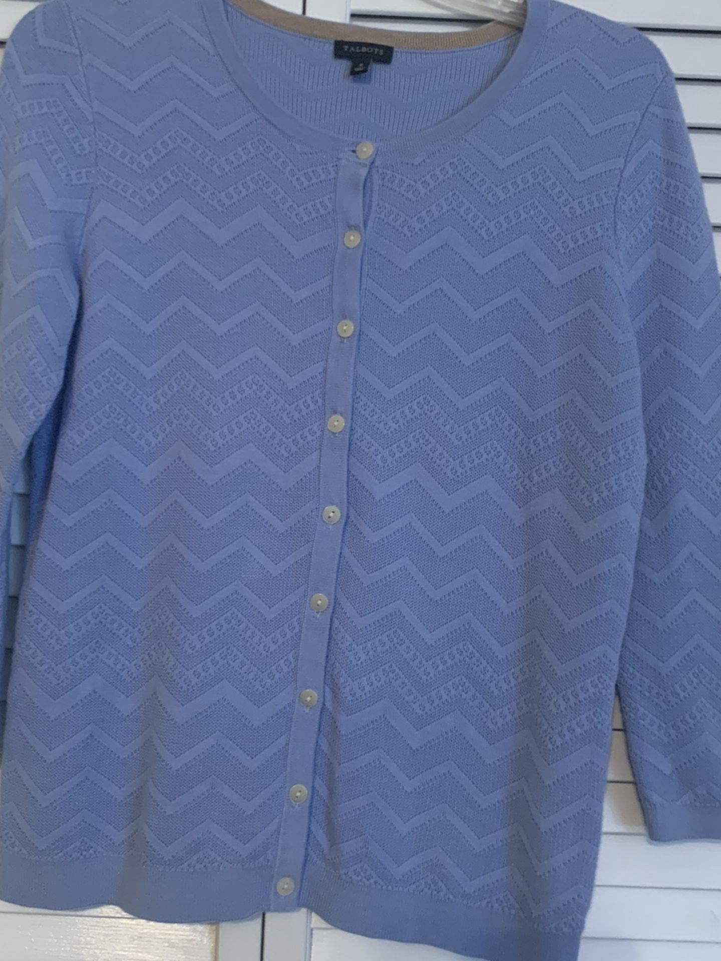 Talbots Size S Light Blue Cardigan