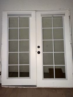 White double doors