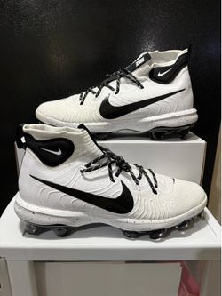 Size 15 Nike Alpha Huarache NXT MCS White Black Mens Baseball Cleats DJ6519-107