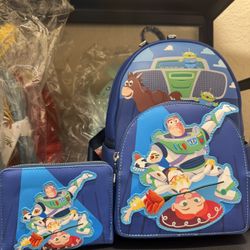 Buzz & Jesse Loungefly Backpack + Wallet 