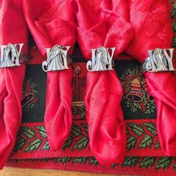 Xmas Napkins With Noel Angel Napkins rings. $2a Pc.