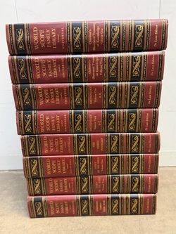 Vintage World Scope Family Library Set of 8 Cook Book Dictionary Physician Bible