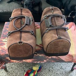 Leather Marboro duffel bags