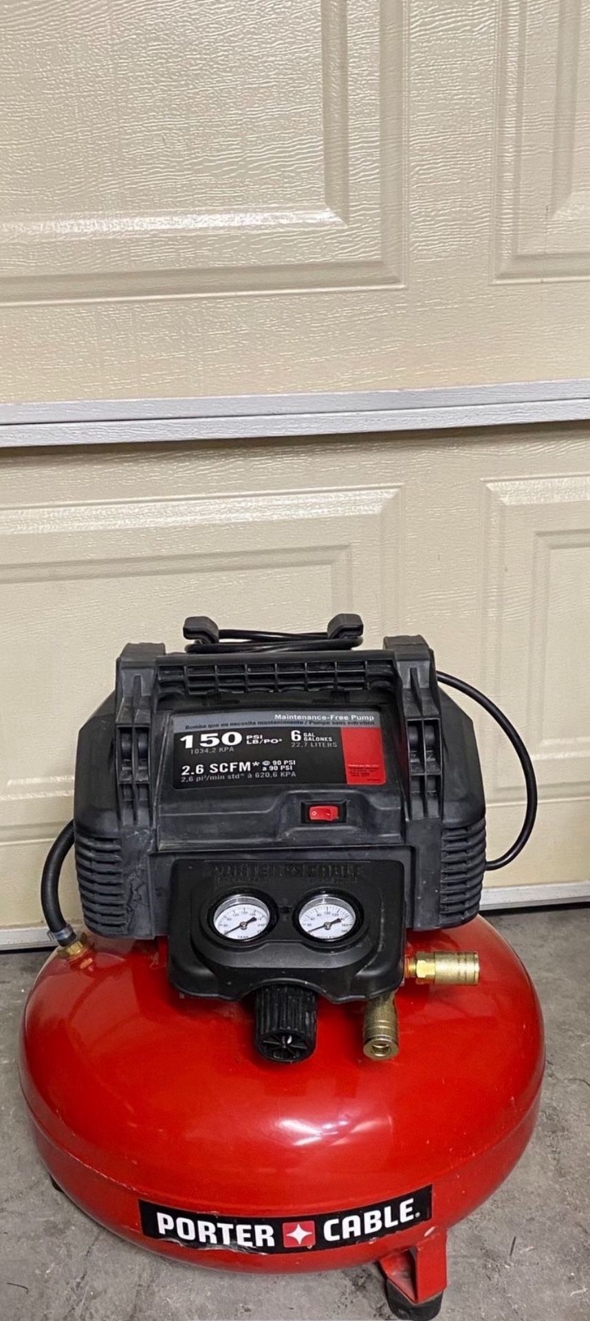 Porter Cable 6 Gal. 150 PSI Portable Electric Pancake Air Compressor