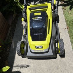 Ryobi 18 V mower, self , propel and gas edger