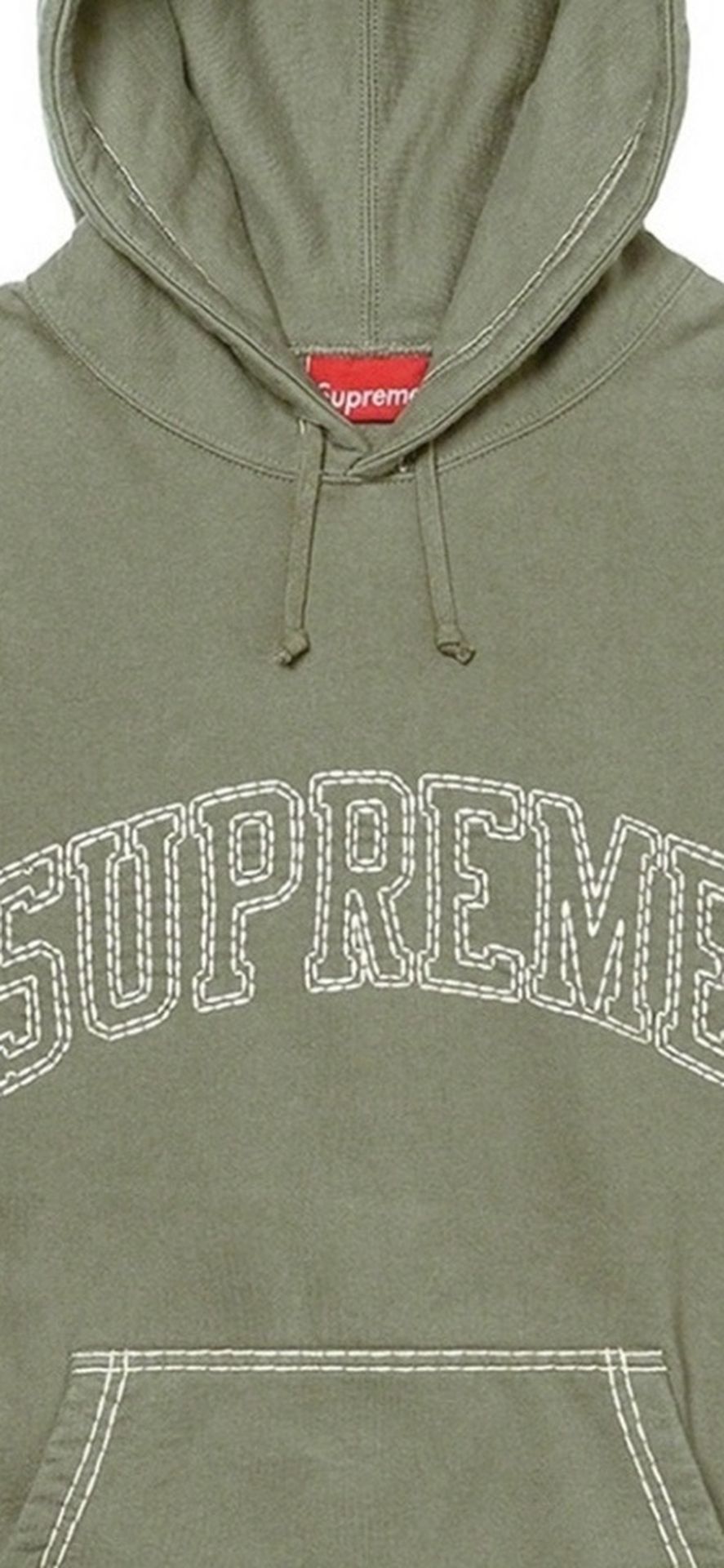 Supreme Hooded Big Stitch Sweatshirt