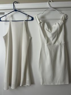 Two white dresses