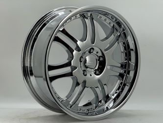 4PC 19" ARMANO Wheels STYLE VEGA 19x8 ET35 CHROME FINISH 5X112 #287