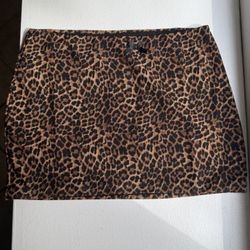 Leopard Print Skirt 