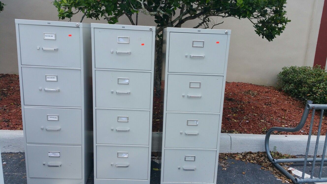 3 File cabinets