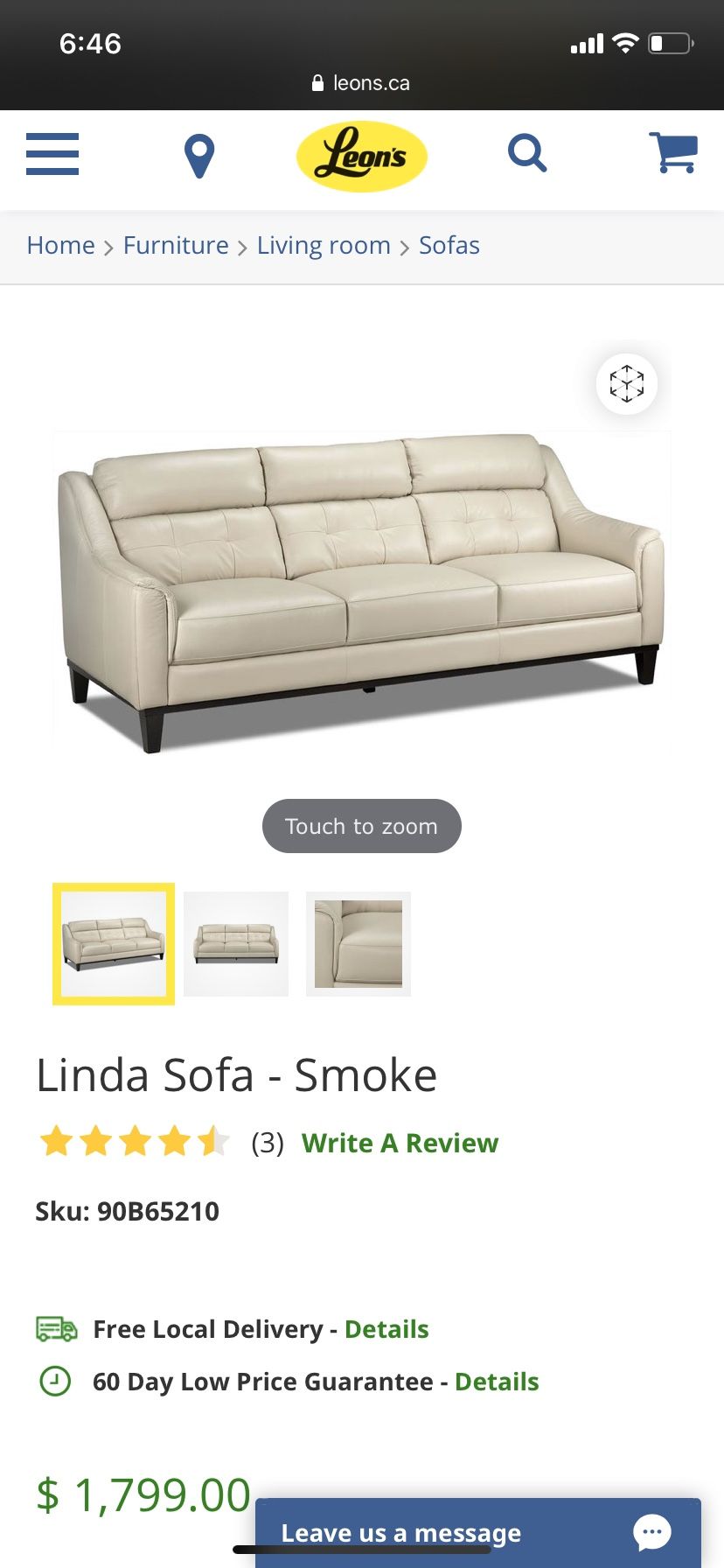 Leon’s sofas