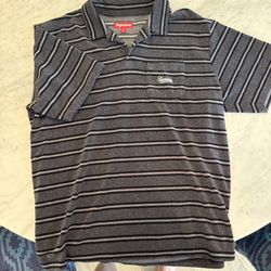 Supreme Striped Polo Shirt – Size XL – Great Condition