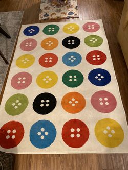 Rainbow Button Carpet