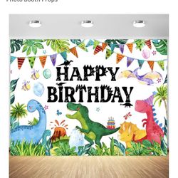 Dinosaur Happy Birthday Banner
