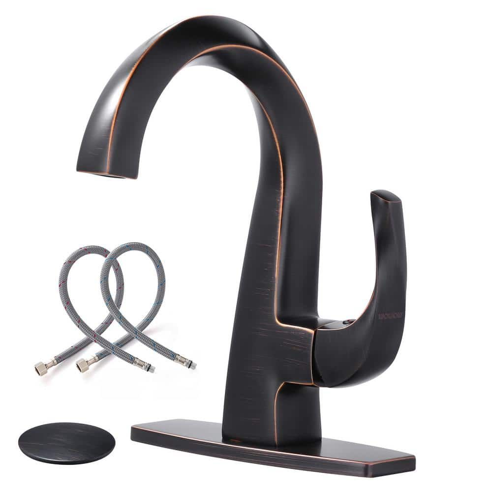 Brass Single Handle Single Hole Bathroom Faucet : $87.97