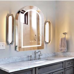 Arched Top Medicine Cabinet With lights