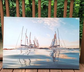 Sailboat Canvas Wall Art 3'×2'