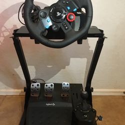 Steering Wheel With Stand Gas Pedal, Shift Nob,