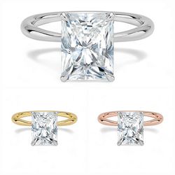 1.00 Carat Solitaire Engagement Ring with IGI Certified Radiant Cut Lab Grown Diamond Includes 14K Yellow, White or Rose Gold Ring.