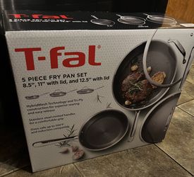T-fal : Stainless Steel Fry Pan Set, 5 Piece Set 
