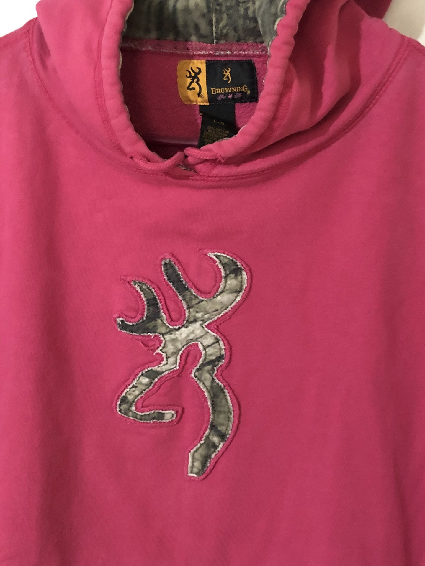 L Browning Hoodie Hot Pink/Camo