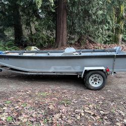 Flat Boat With Trailer 