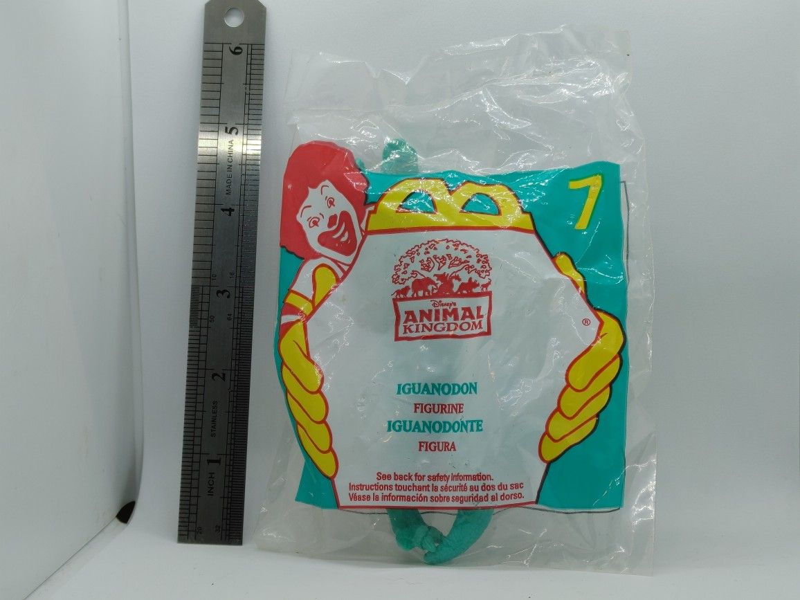 McDonalds Happy Meal Toy Disney Animal Kingdom Iguanodon Dinosaur #7 1998 NIP
