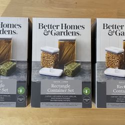 New! 3 piece canister set- pantry organization Better Homes & Gardens
