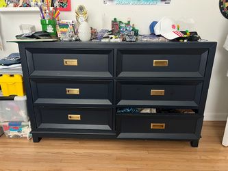 Royal Blue 6 drawer dresser