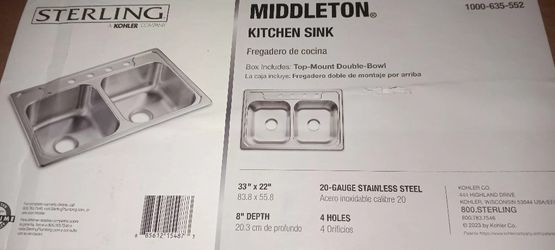 Kohler STERLING MIDDLETON STAINLESS STEEL SINK 